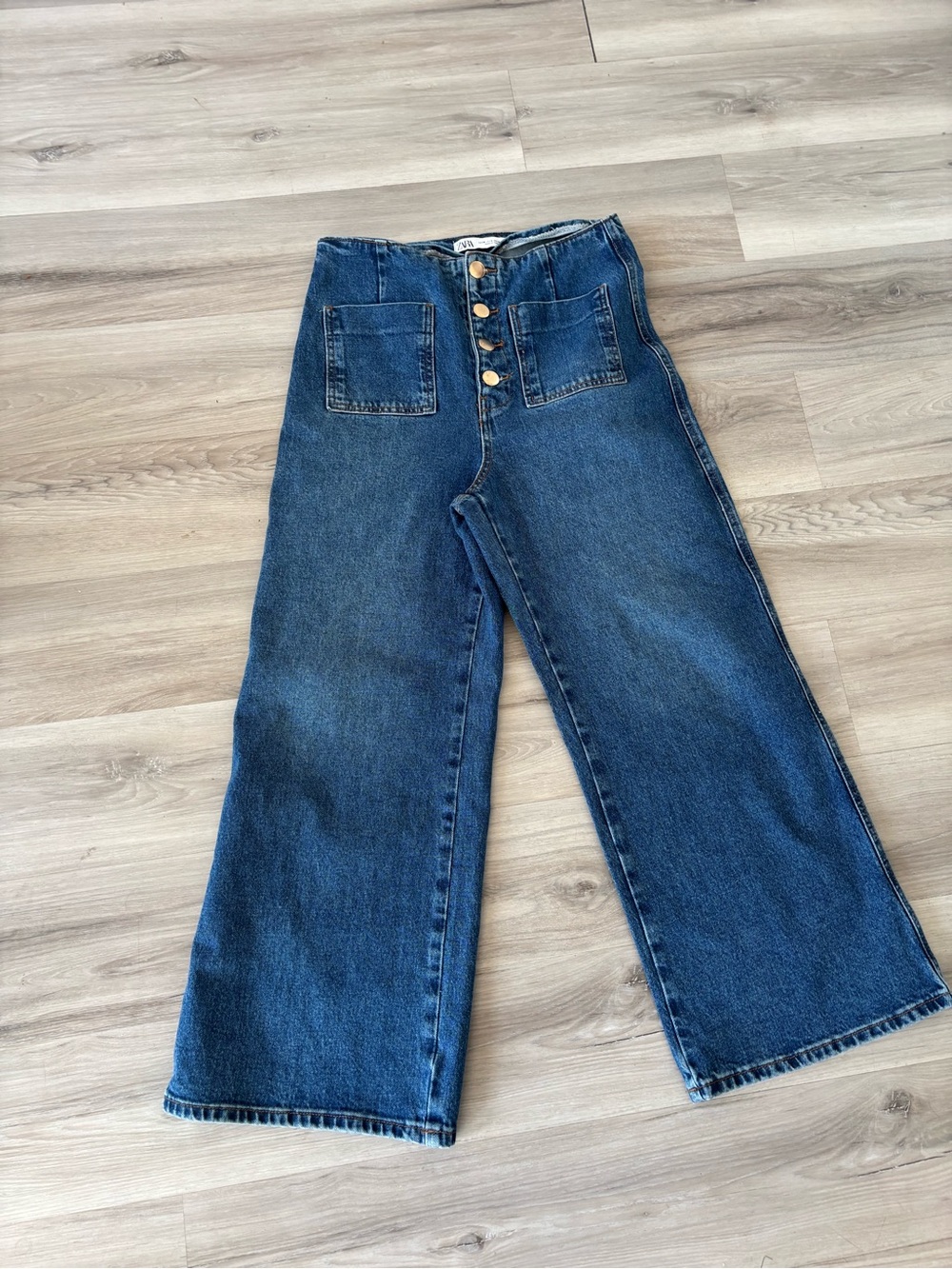 Zara 6 High-Rise Wide Leg Women's Jeans in Dark Blue